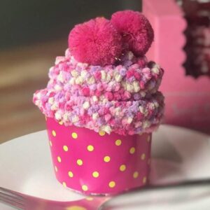 Ponožky -  růžový cupcake