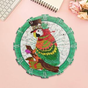 Dřevěné zvířecí puzzle - papoušek