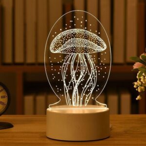 Dekorativní 3D lampa - medúza