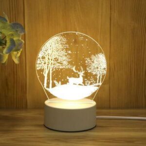 Dekorativní 3D lampa - jelen