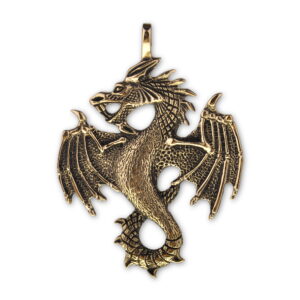 Bronzový amulet drak