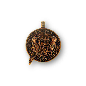 Bronzový amulet Odin