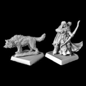 Figurky Adowyn & Leryn (slavná lovkyně s vlkem)