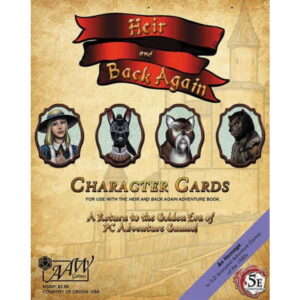 Heir & Back Again 5th Edition Character Cards