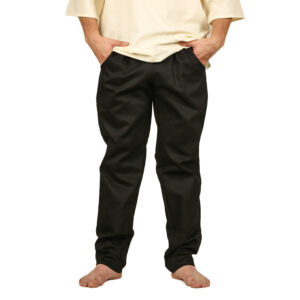 Bavlněné kalhoty rovné - černé