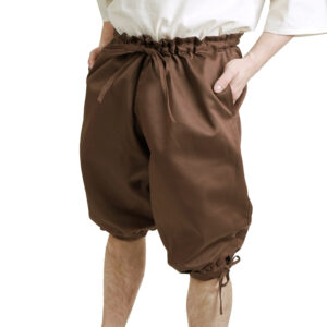 Bavlněné kalhoty krátké - hnědé