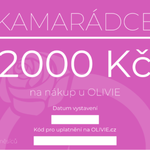 OLIVIE Elektronický dárkový poukaz KAMARÁDCE Hodnota: 2000 Kč
