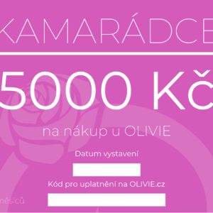 OLIVIE Elektronický dárkový poukaz KAMARÁDCE Hodnota: 5000 Kč
