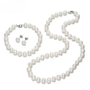 OLIVIE Sada pravých bílých perel 7606