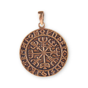 Bronzový amulet Vikingský kompas