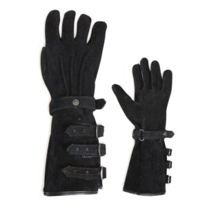 Kožené šermířské rukavice - černé