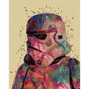 Malování podle čísel Star Wars - Abstraktní Stormtrooper