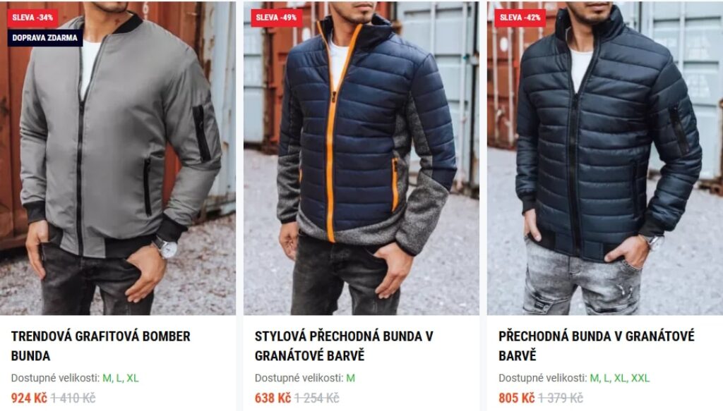 pánské podzimní bundy