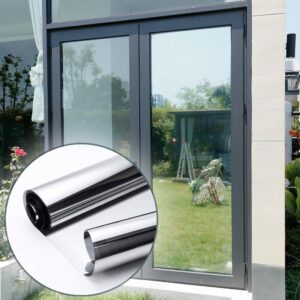 Zrcadlová fólie na okna 200 cm - stříbrná