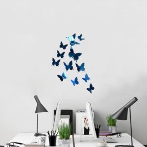 Zrcadlový motýl 12 ks - modrý