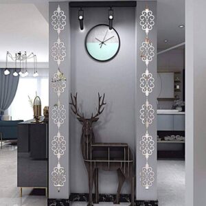 Zrcadlové samolepky ornamenty 10 ks - stříbrné