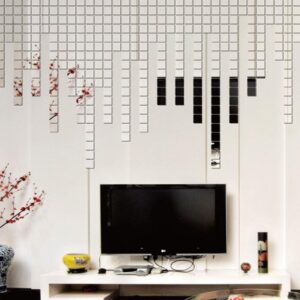 Zrcadlové samolepky čtverec 100 ks