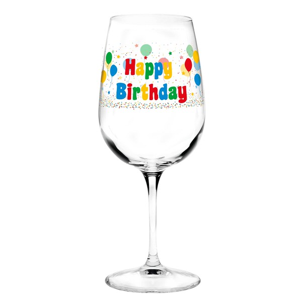 Sklenice na víno Happy Birthday