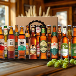 Domácí pivotéka Dárkový ochutnávkový balík - výběr 15 špičkových ležáků a speciálů 11°-19° 15 x 0