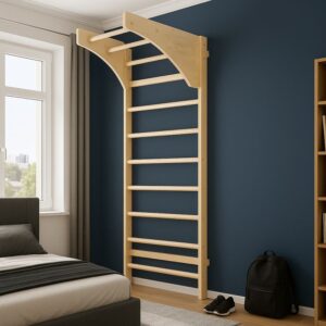 Dřevěné žebřiny (ribstole) s hrazdou 220 cm