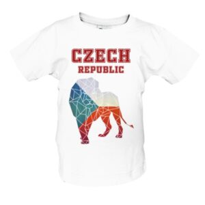 Dětské tričko Czech republic vlajka a lev