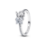 Disney Stitch sterling silver ring with clear cubic zirconia and black enamel 50