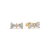 PANDORA peckové náušnice Třpytivá mašlička